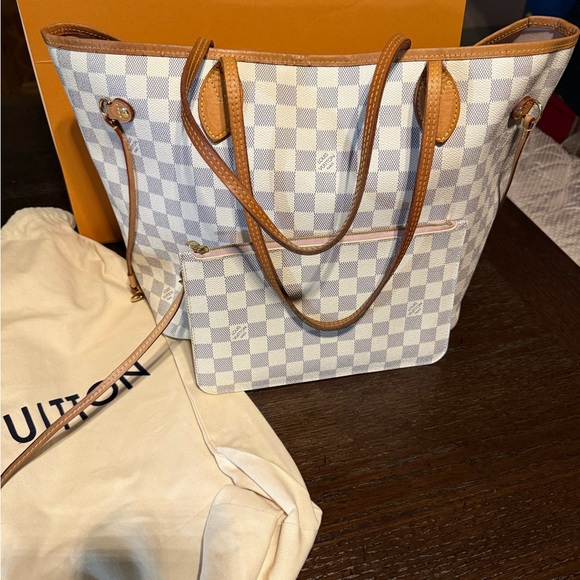 AUTHENTIC LV DAMIER AZUR NEVERFUL GM SET - Picture 6 of 16